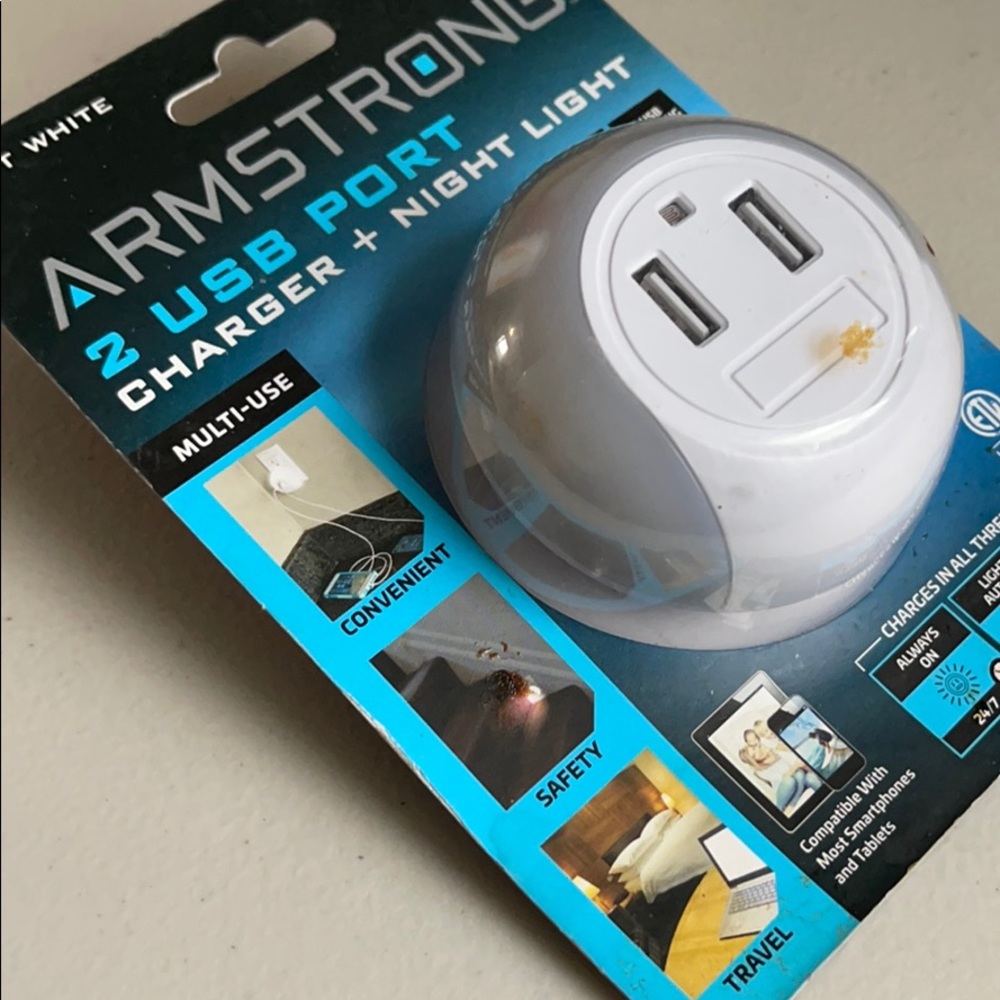 USB port charger and night light